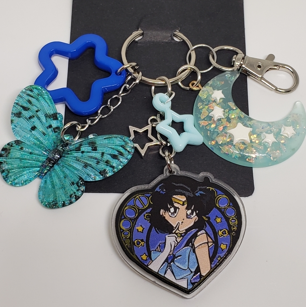 Handmade Sailor Moon Sailor Mercury Keychain